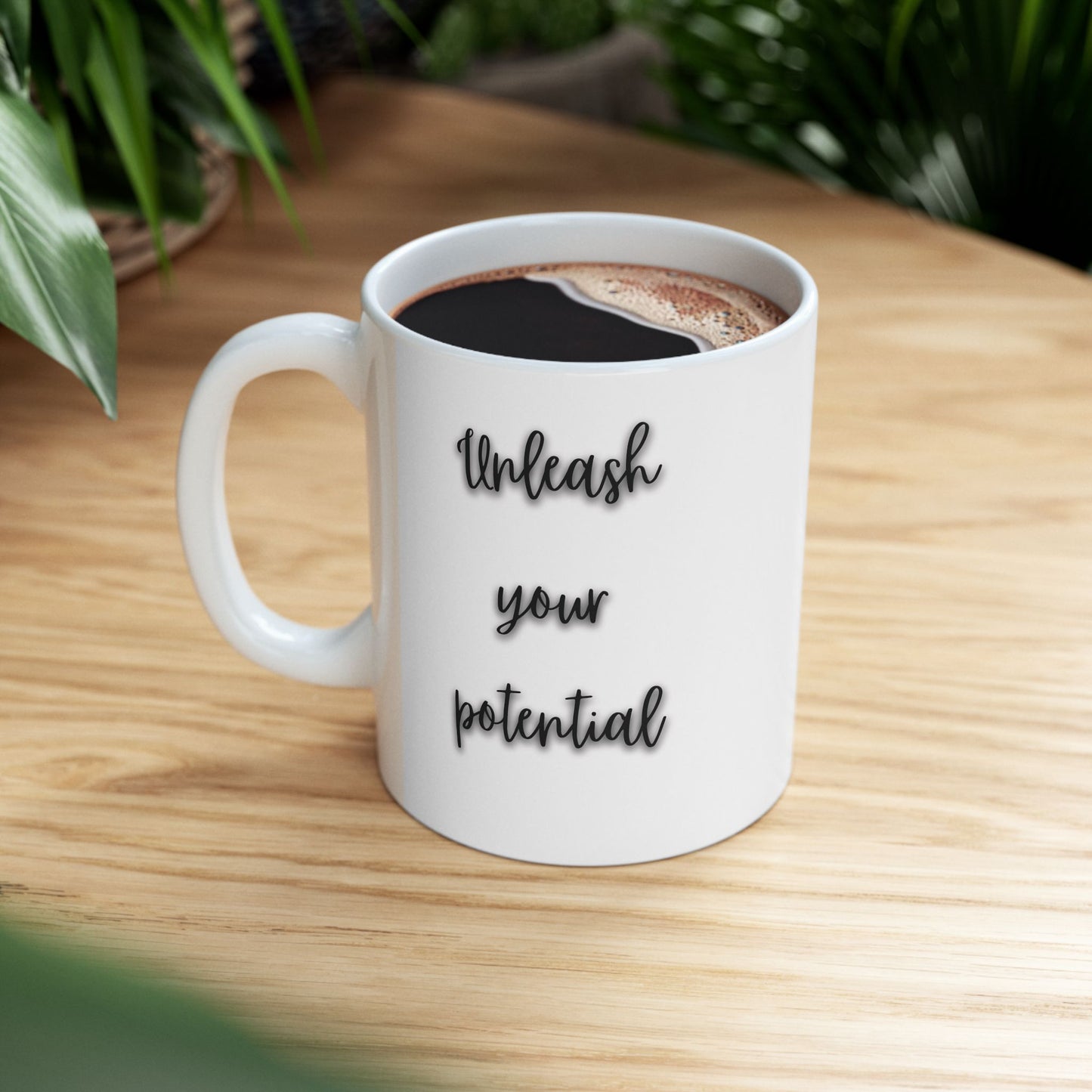 Inspirational Quote Ceramic Mug Unleash your Potential - Perfect Gift for Coffee Lovers