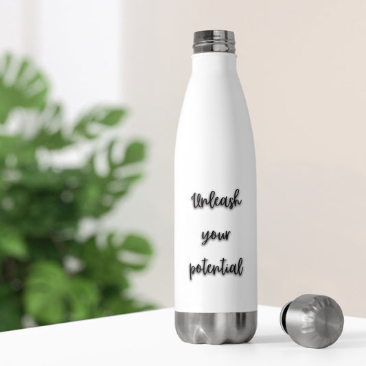 20oz Insulated Bottle - "Unleash Your Potential" | Motivational Water Bottle for Fitness & Daily Use